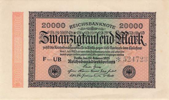 20000 Mark 1923 ro.84b UB